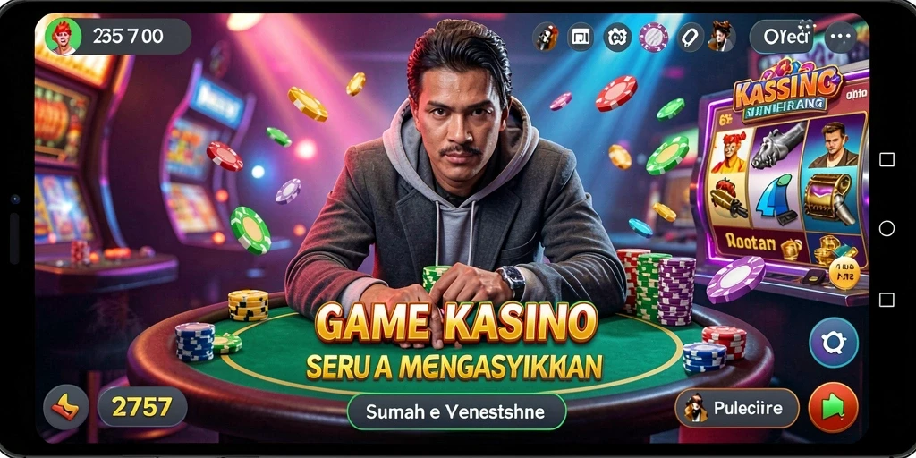 Screenshot gameplay 2757 menampilkan suasana kasino yang mendebarkan.
