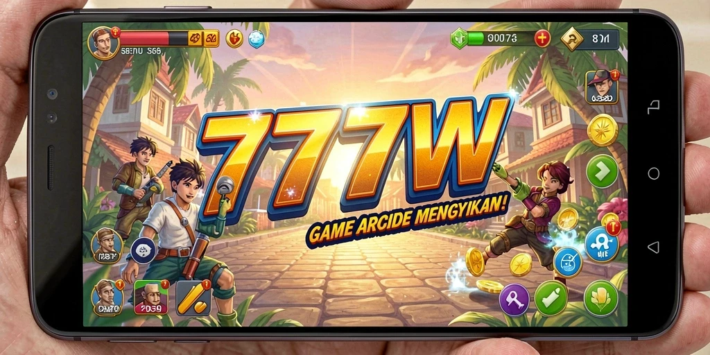 Tampilan gameplay seru dari 7777W yang penuh tantangan.