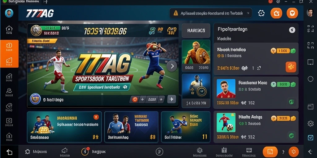 Screenshot dari gameplay Sportsbook yang menarik di aplikasi 777AG.