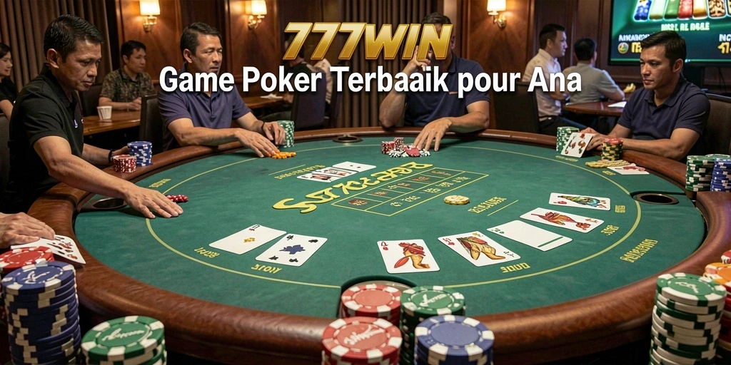 Tampilan menarik dari permainan Poker di 777WIN.