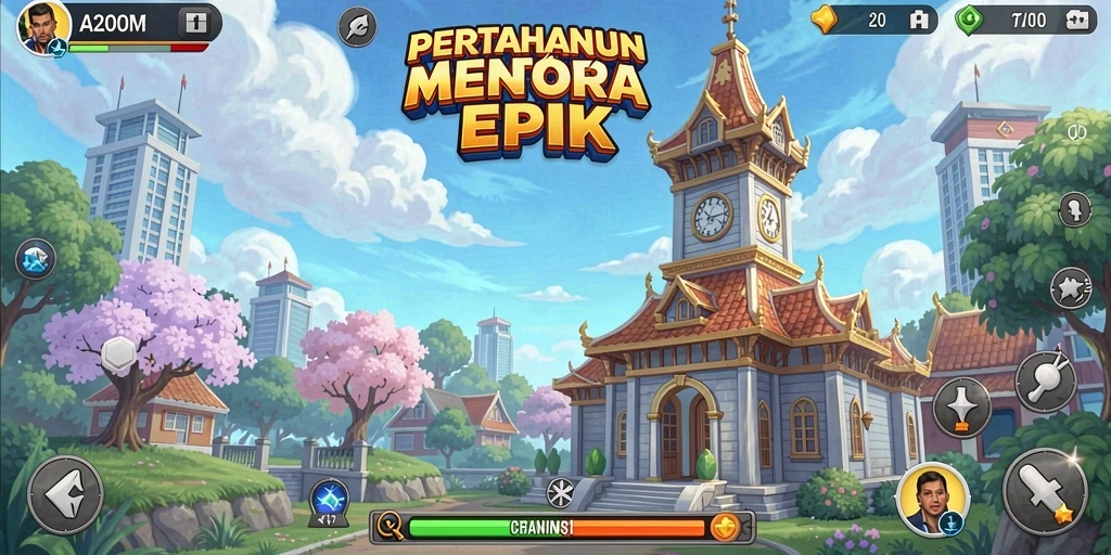 Tampilan gameplay A200M yang menegangkan saat melawan musuh.