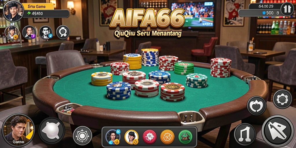 Tampilan gameplay QiuQiu yang seru dan interaktif.