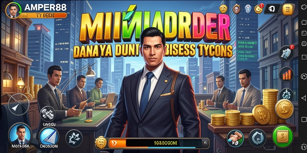 Tampilan gameplay <strong>AMPER88</strong> yang menakjubkan dalam dunia Tycoon.