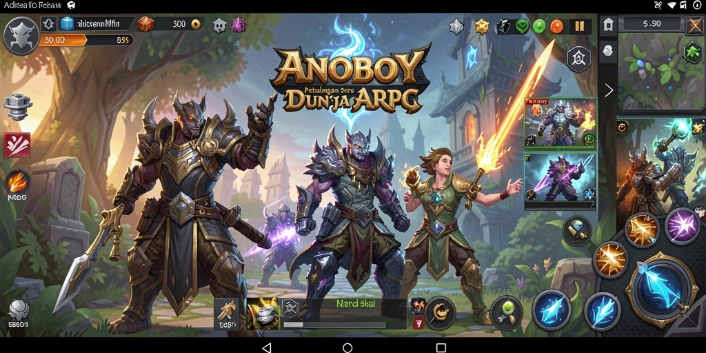 Screenshot gameplay ANOBOY menampilkan aksi pertempuran seru dalam dunia ARPG.