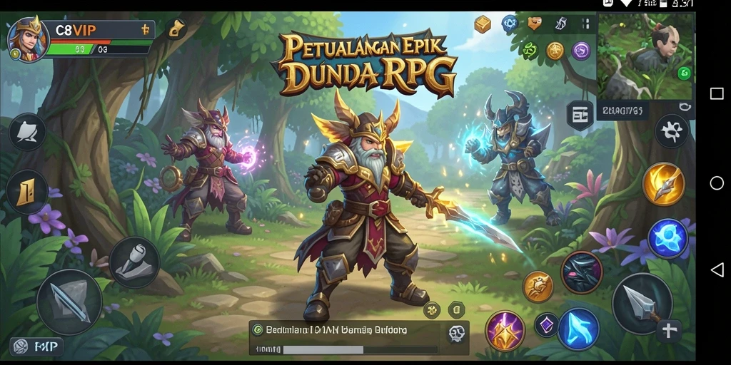 Screenshot C8VIP menampilkan karakter dalam pertempuran strategis yang mendebarkan.