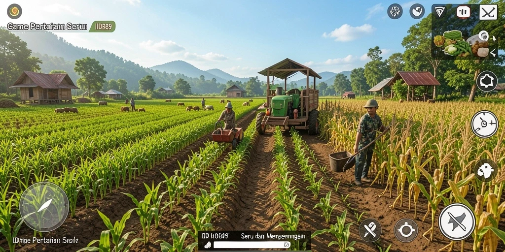 Screenshot gameplay IDR89 menampilkan pengalaman bertani yang menyenangkan.