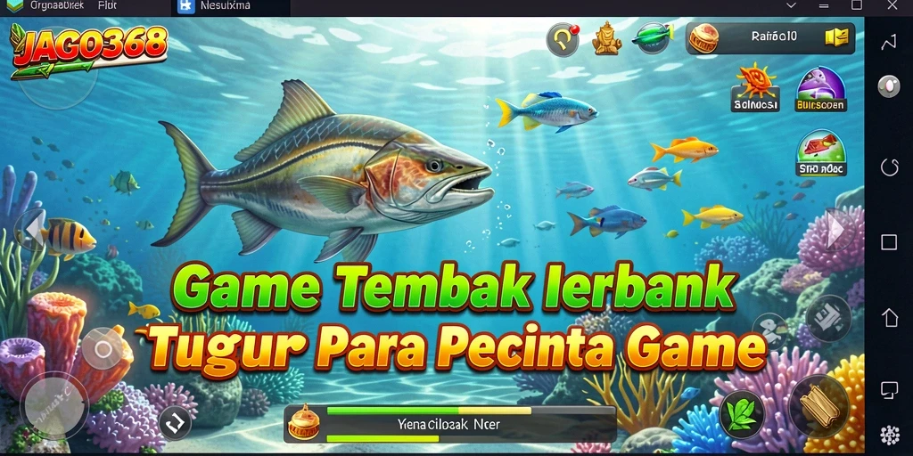 Tampilan gameplay seru di JAGO368 dengan berbagai ikan yang menunggu untuk ditangkap.