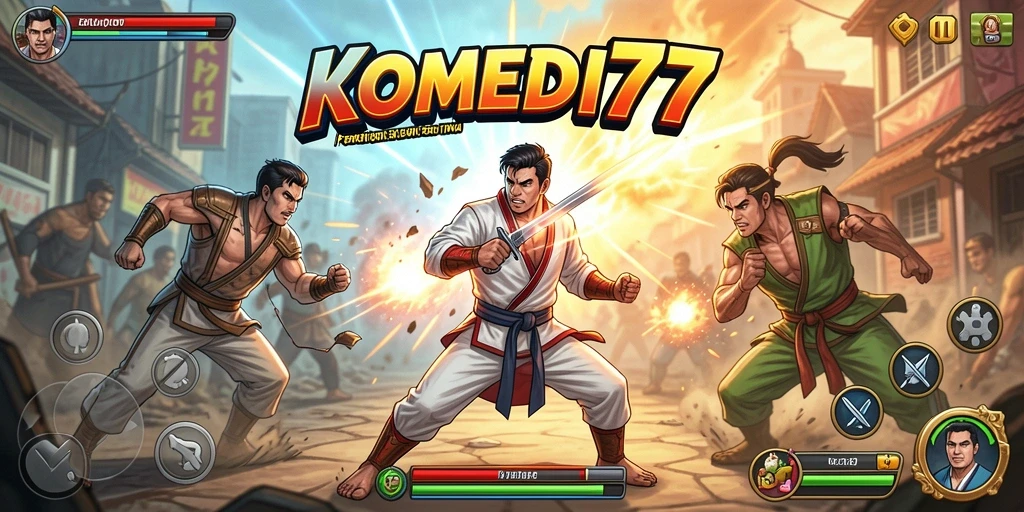 Tampilan gameplay seru dan lucu di KOMEDI77