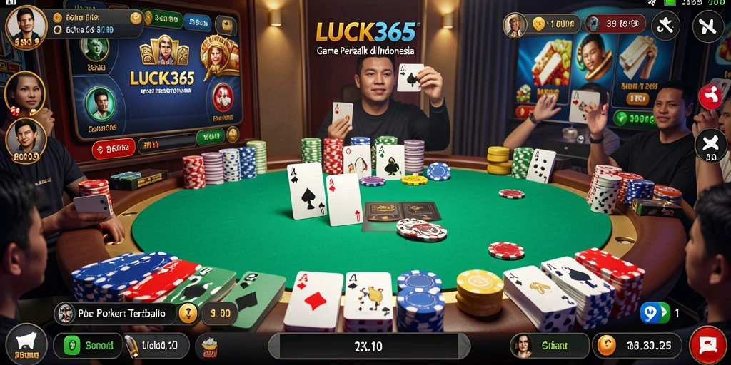 Tampilan gameplay LUCK365 yang menarik saat bermain Poker.