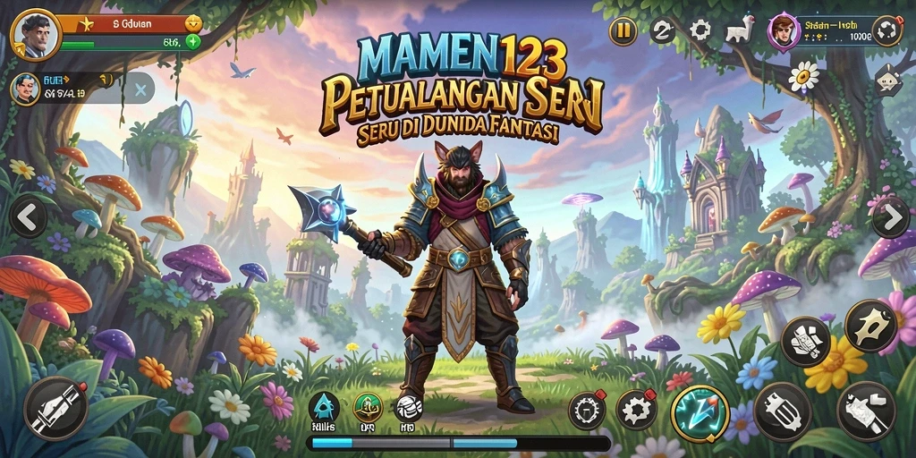 Screenshot menunjukkan gameplay seru di dunia petualangan MAMEN123.