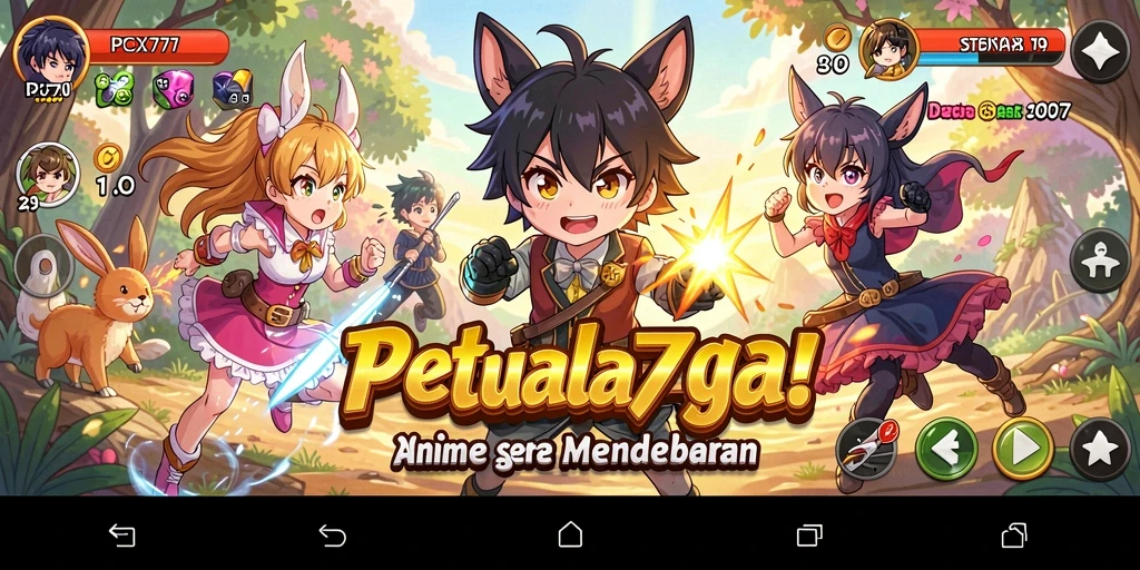 Screenshot utama dari gameplay Anime di PCX777 yang memukau.