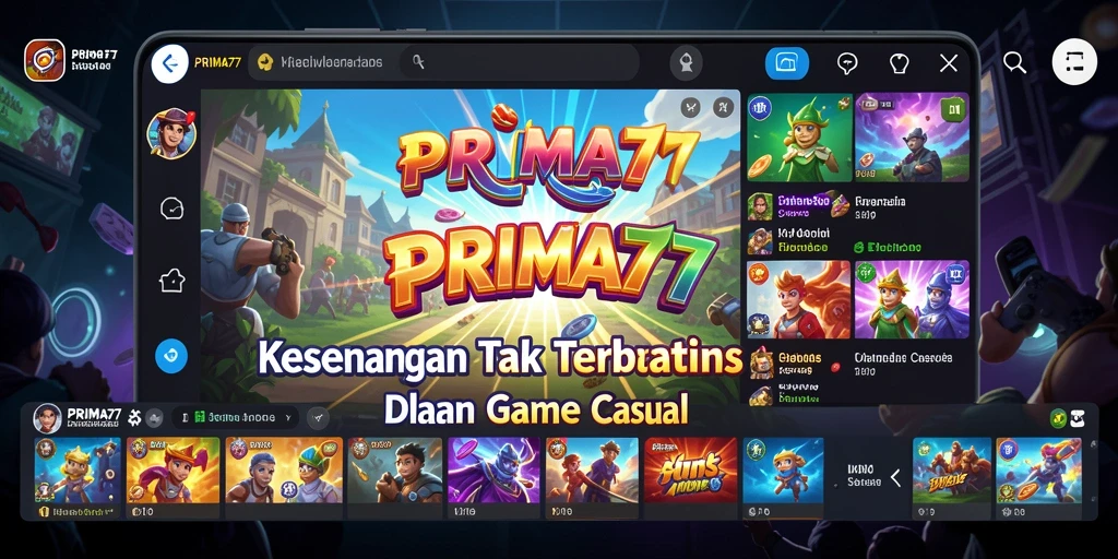 Tampilan gameplay PRIMA77 yang penuh warna dan interaktif.