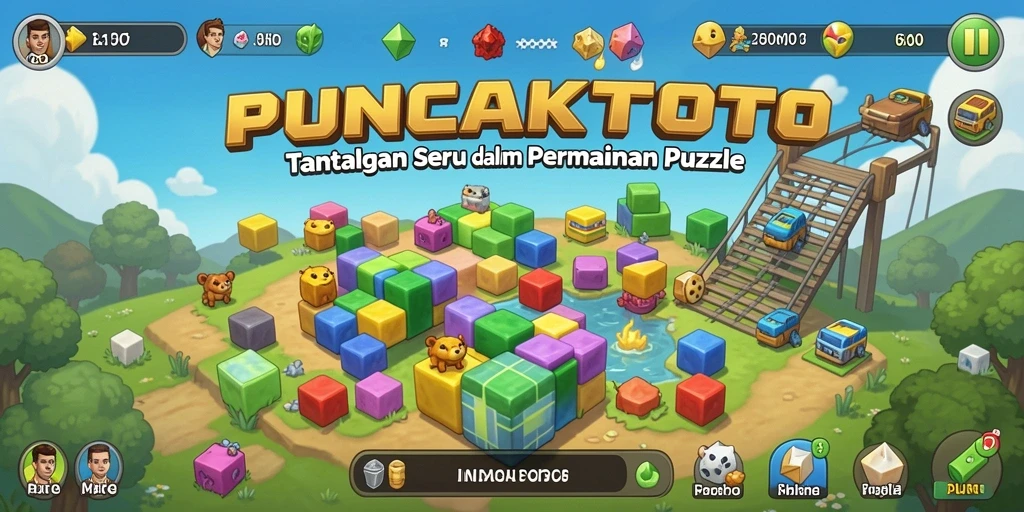 Screenshot gameplay PUNCAKTOTO menampilkan tantangan puzzle yang menarik.