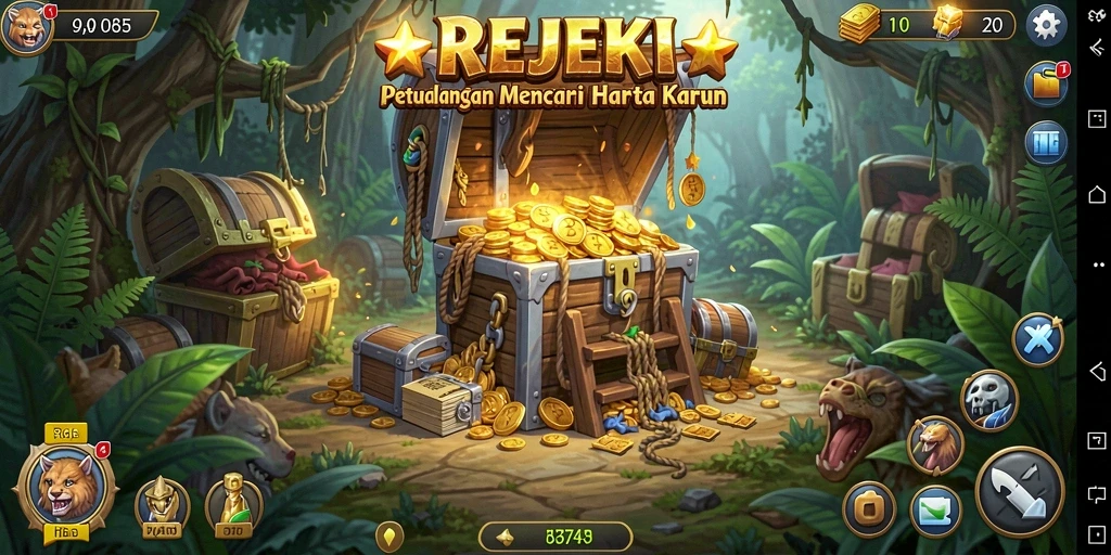 Screenshot gameplay REJEKI menampilkan aksi petualangan seru dan lingkungan yang indah.