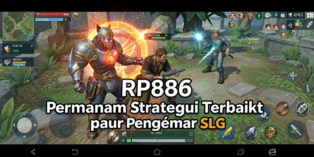 Screenshot utama RP886 menampilkan aksi pertarungan taktis dalam permainan SLG.