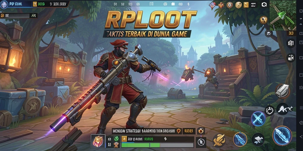 Screenshot gameplay RPLOOT menampilkan strategi yang mendebarkan dan pertempuran seru.