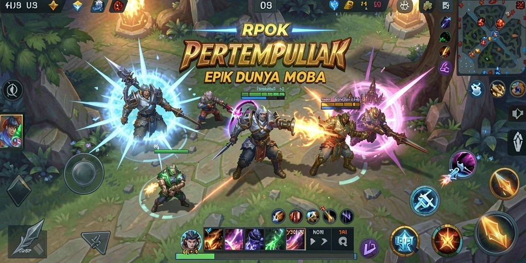 Tangkapan layar RPOK menunjukkan aksi pertempuran yang dinamis dan mendebarkan.