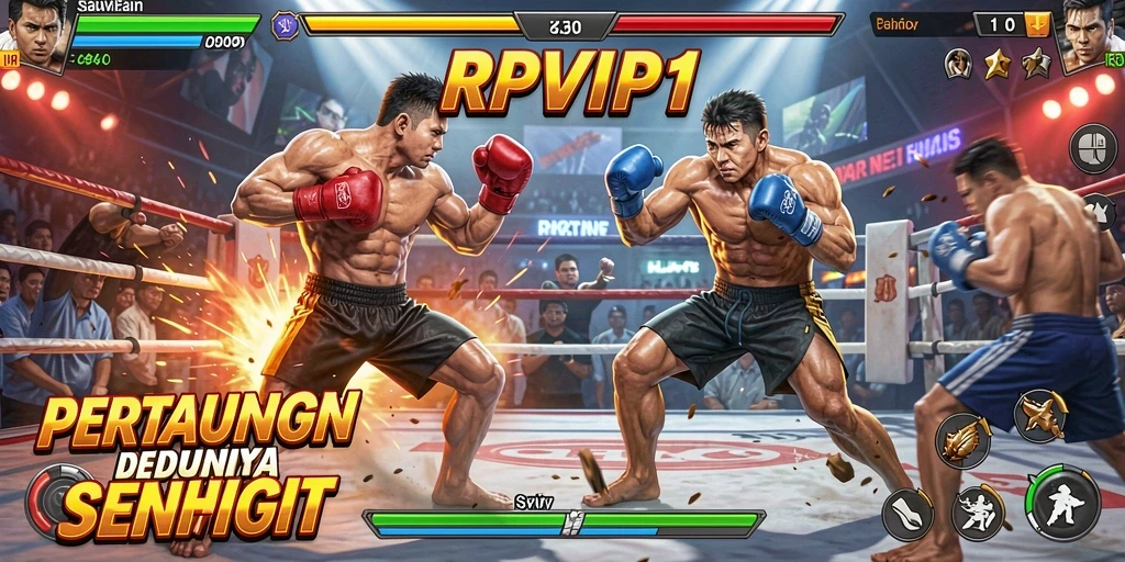 Screenshot menunjukkan pertarungan menegangkan dengan efek visual yang memukau.