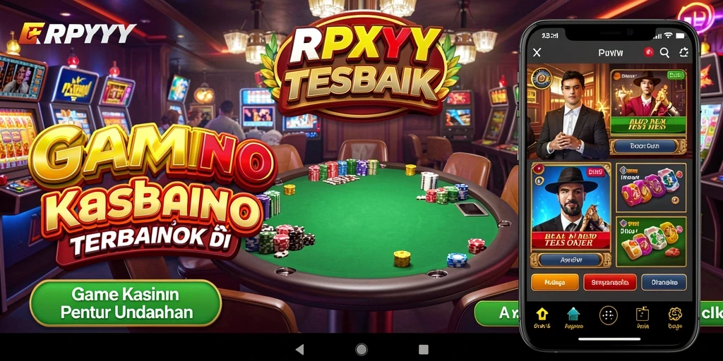 Tampilan gameplay seru dalam RPYYY yang menampilkan berbagai permainan kasino.