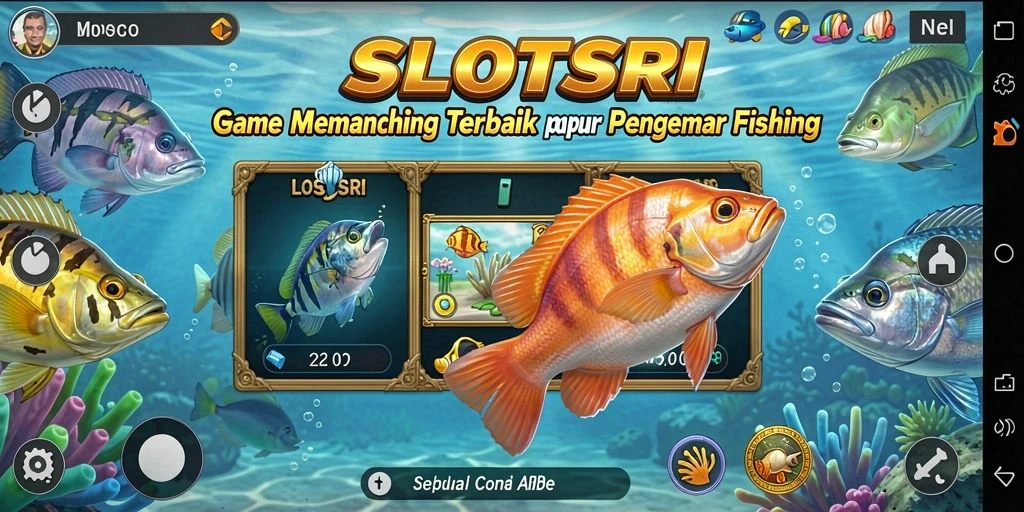 Tampilan gameplay SLOTSRI yang menarik dengan berbagai jenis ikan.