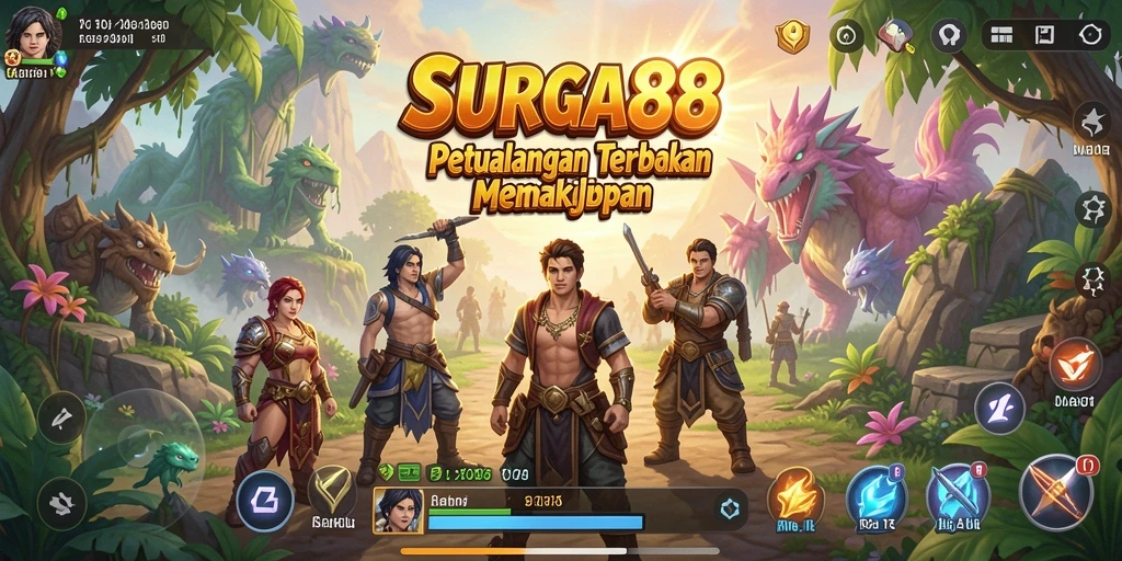 Tampilan menakjubkan dari gameplay Open World SURGA88.