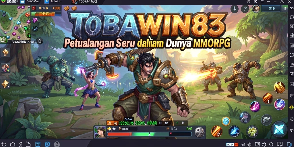 Screenshot gameplay TOBAWIN88 yang menampilkan aksi seru dalam petualangan MMORPG.